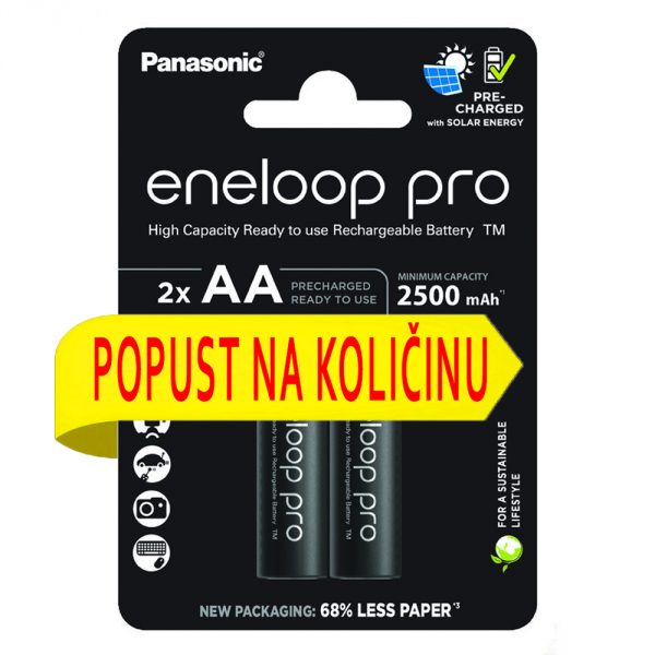 panasonic baterija eneloop 2500mah (-)